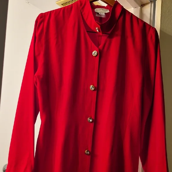 Joseph Ribkoff Red Button-Up Dress - Picture 2 of 8